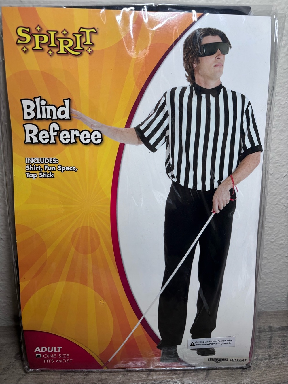 Spirit Blind Referee Halloween Party Costume NEW One Size